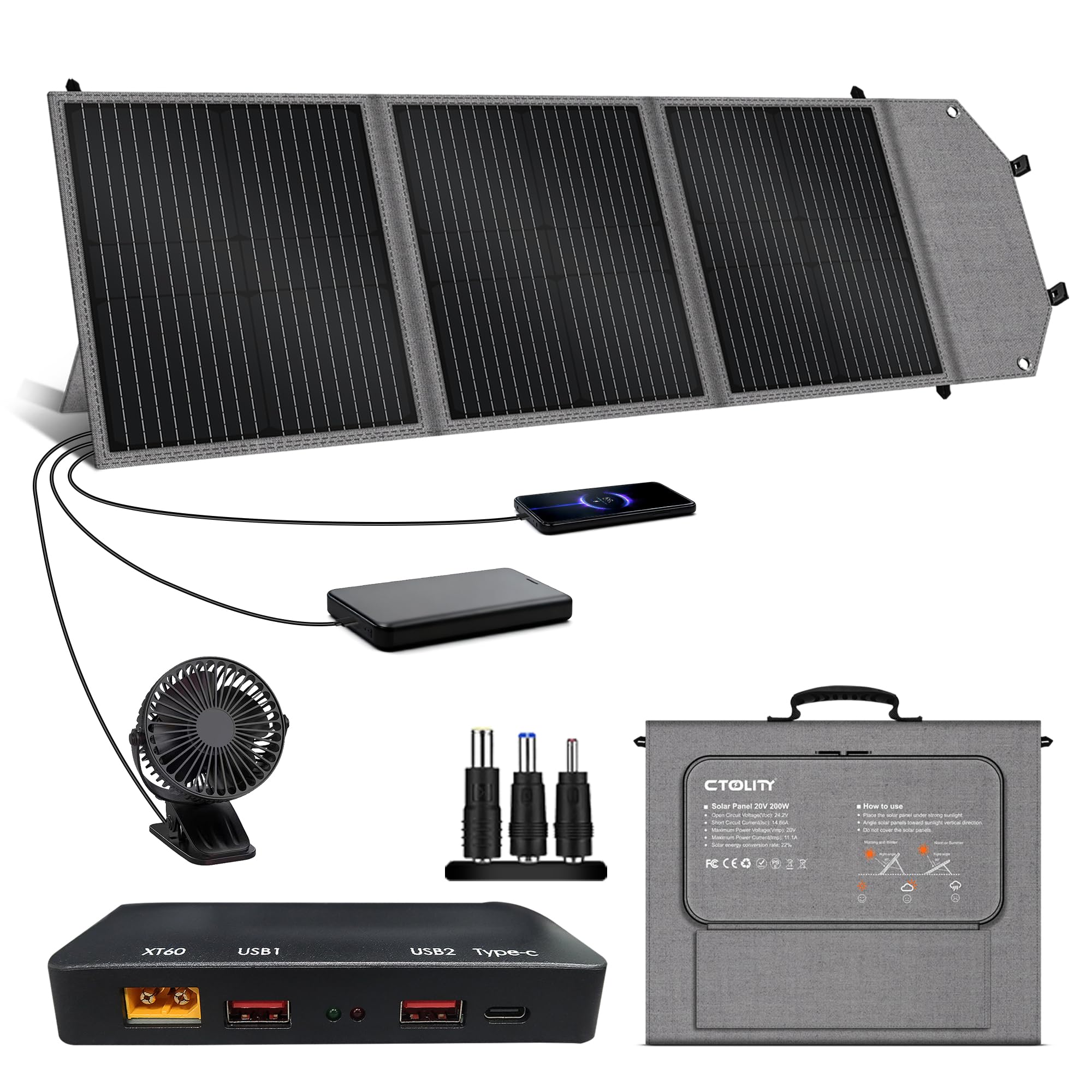 Pannello Solare PET Portatile 400W N-Type Pieghevole