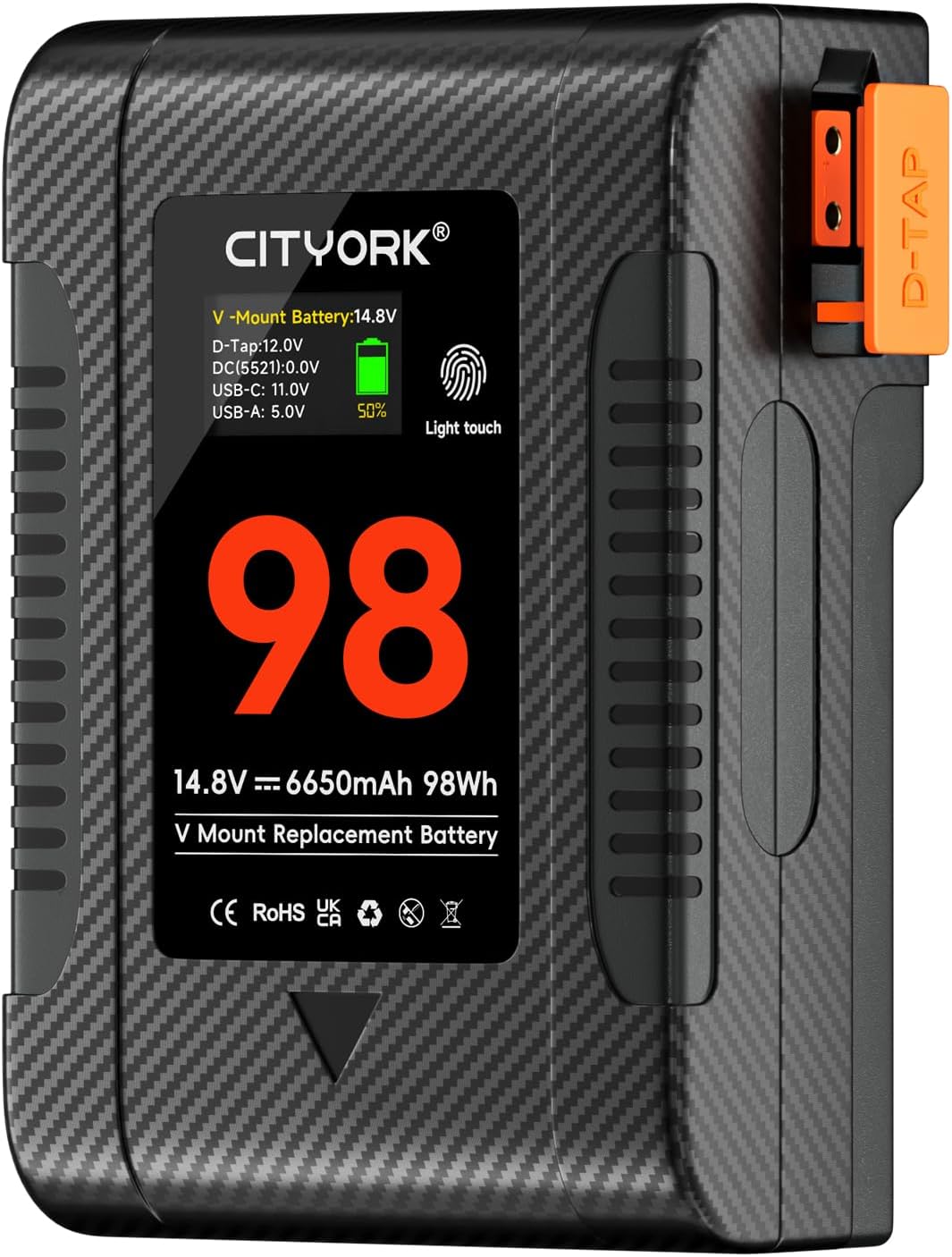 Cityork Batteria V Mount 98Wh 14,8V con OLED Screen - immagine 1