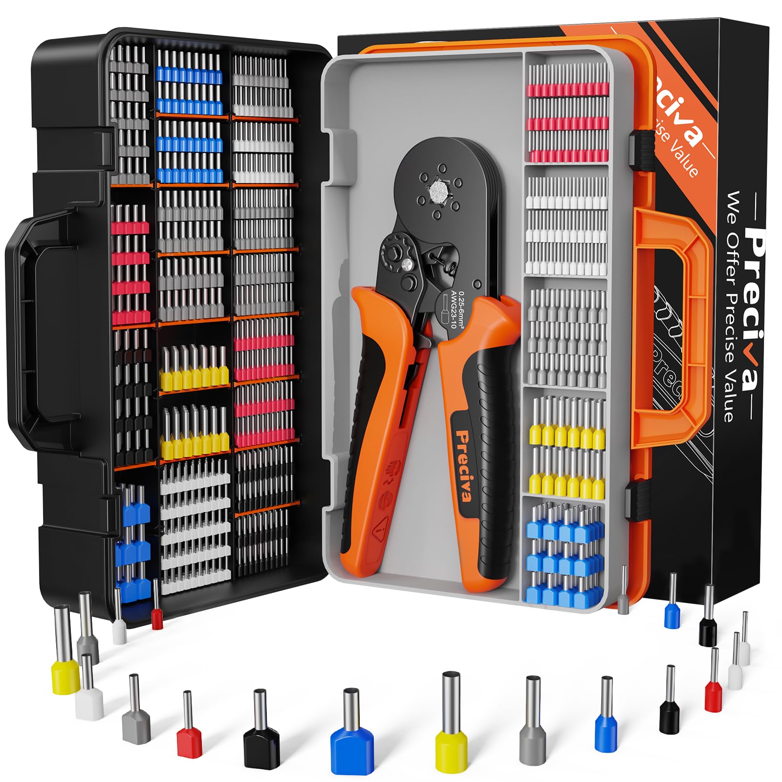 Set di Pinza Crimpatrice Professionali 1230 PCS [0,25-6mm²]