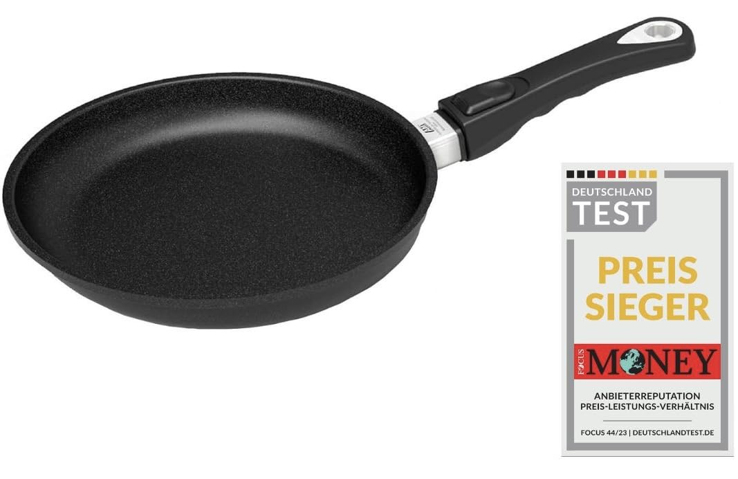 Amt Gastroguss Padella Girevole 24cm, Manico Rimovibile