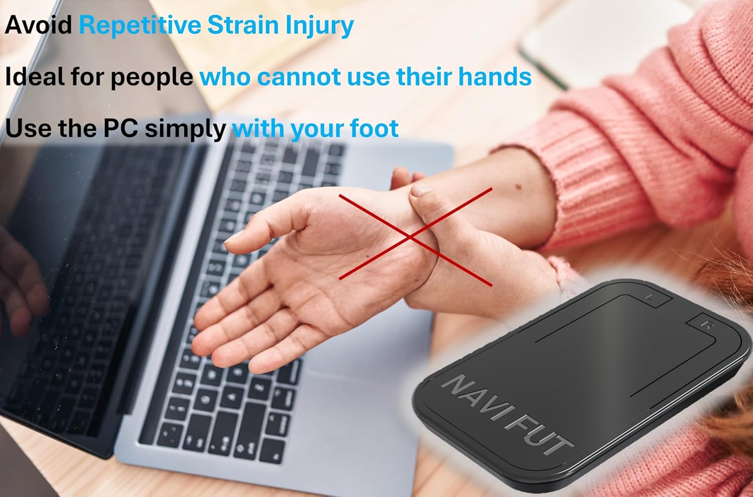 Mouse Controllato da Piede Wireless Ergonomico - immagine 2