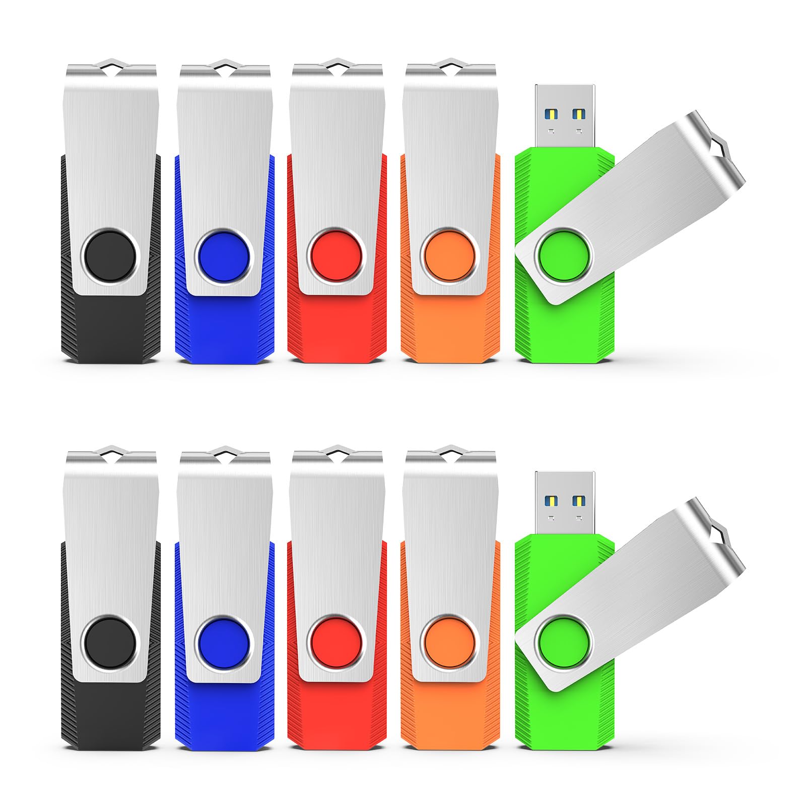 Kexin 10 Pezzi Chiavetta USB 64GB 3.0 Multicolore