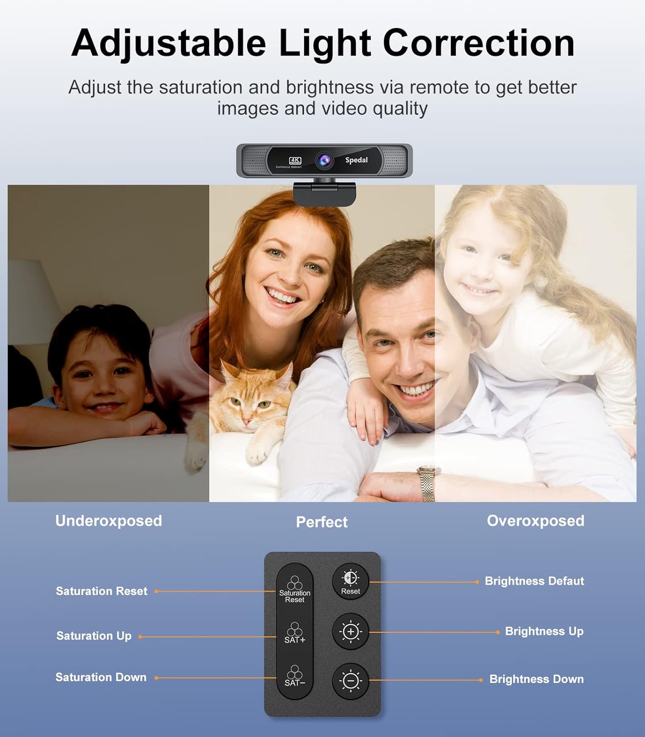 Spedal HD 4K Webcam con Microfono e Treppiede - immagine 4