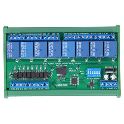 Modulo Relè DIN35 con Modbus RTU, 8 Ingressi 8 Uscite, N4D8B08-R, Velocità di Trasmissione 2400-19200 BPS
