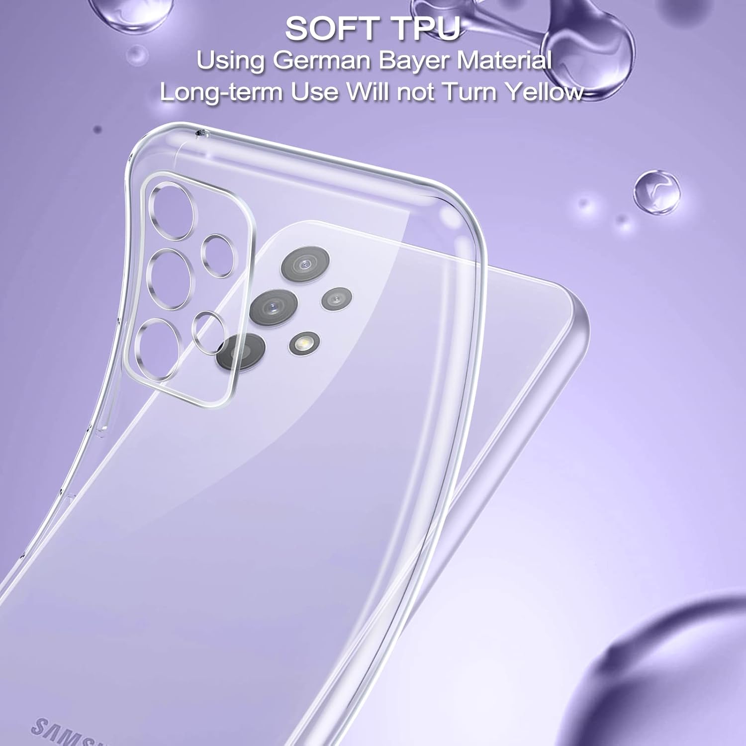 Phoona Cover Trasparente per Samsung Galaxy A32 4G - immagine 6