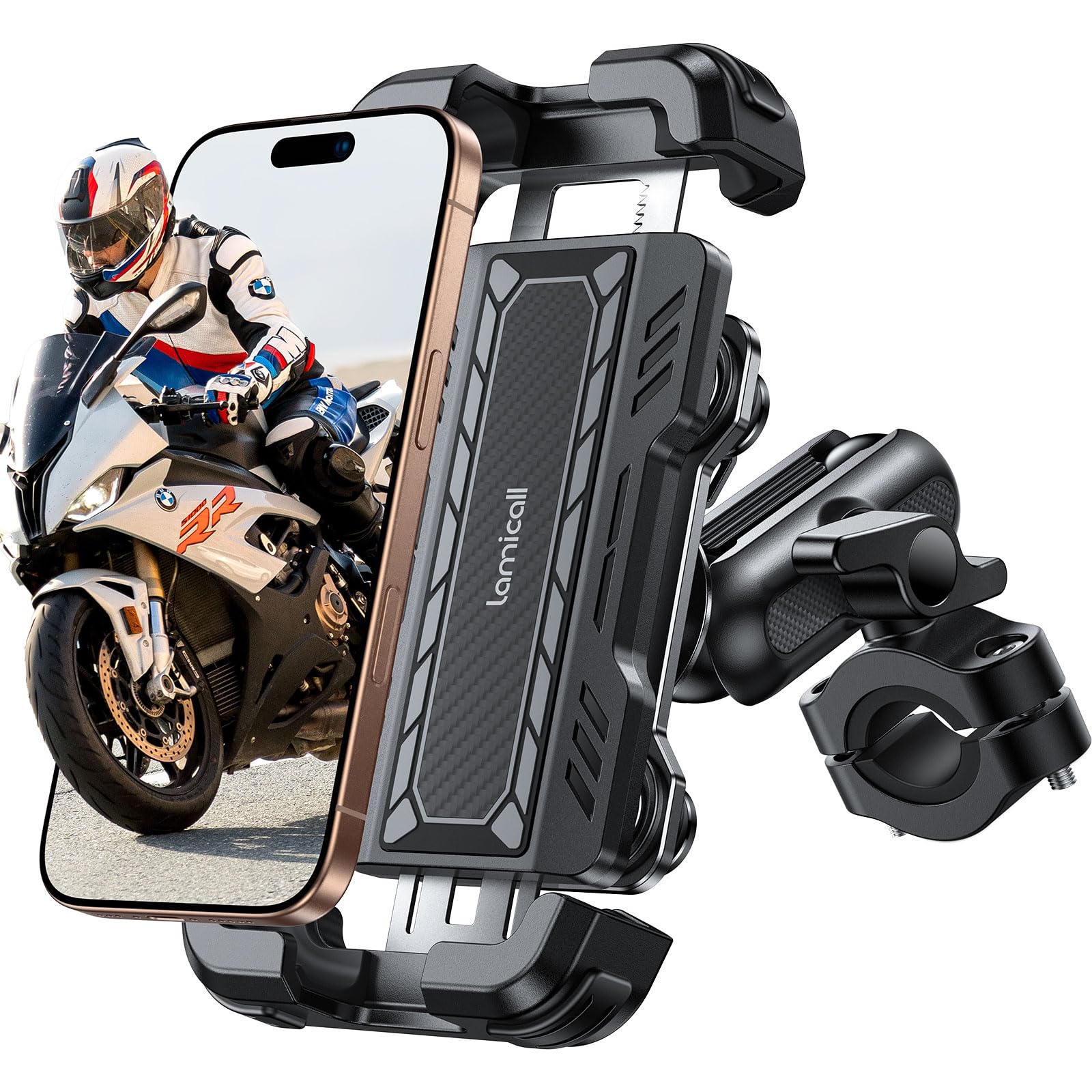 Lamicall Supporto Telefono Moto - Doppio Antivibrazione