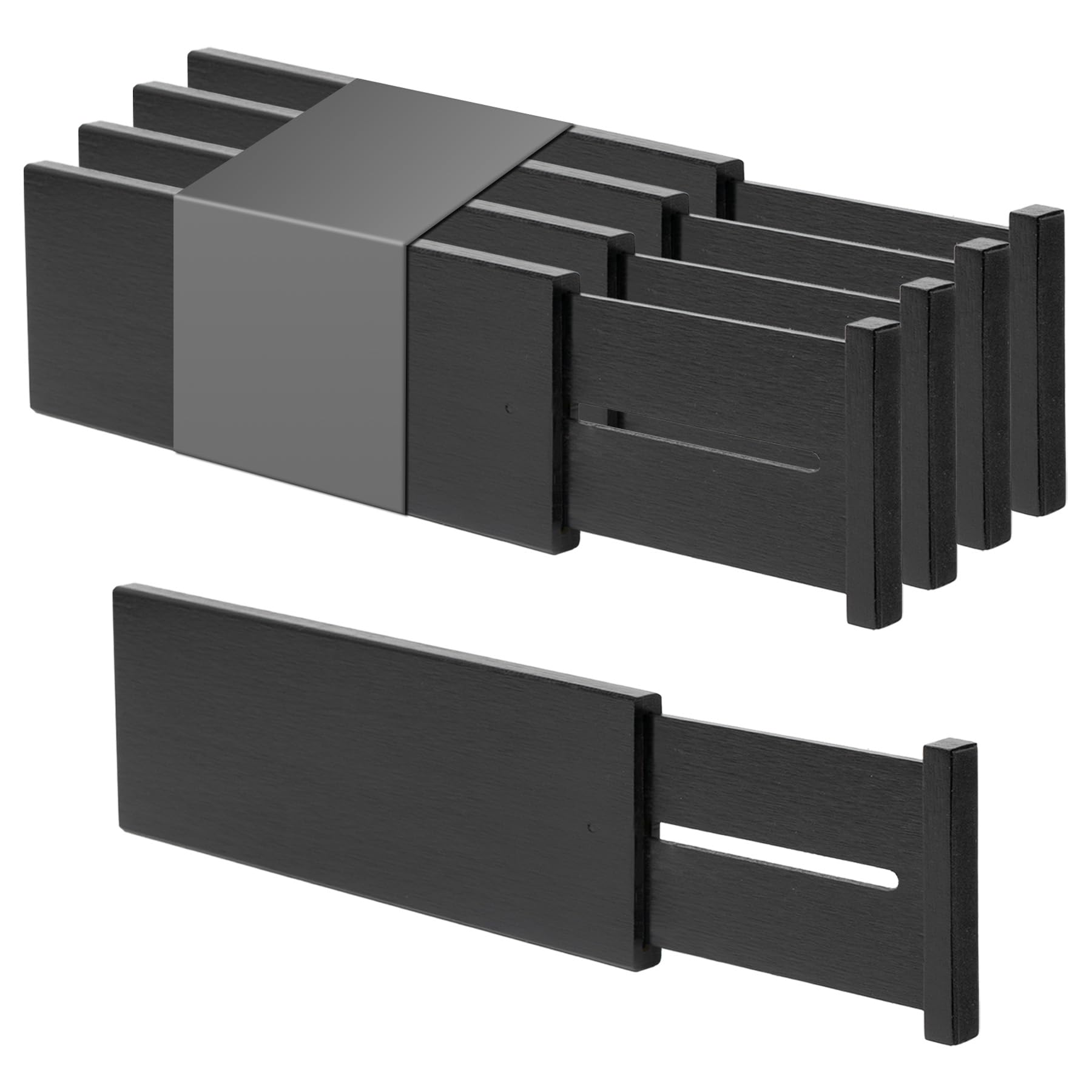 Utoplike Divisori per Cassetti in Bambù Regolabili 10,1cm