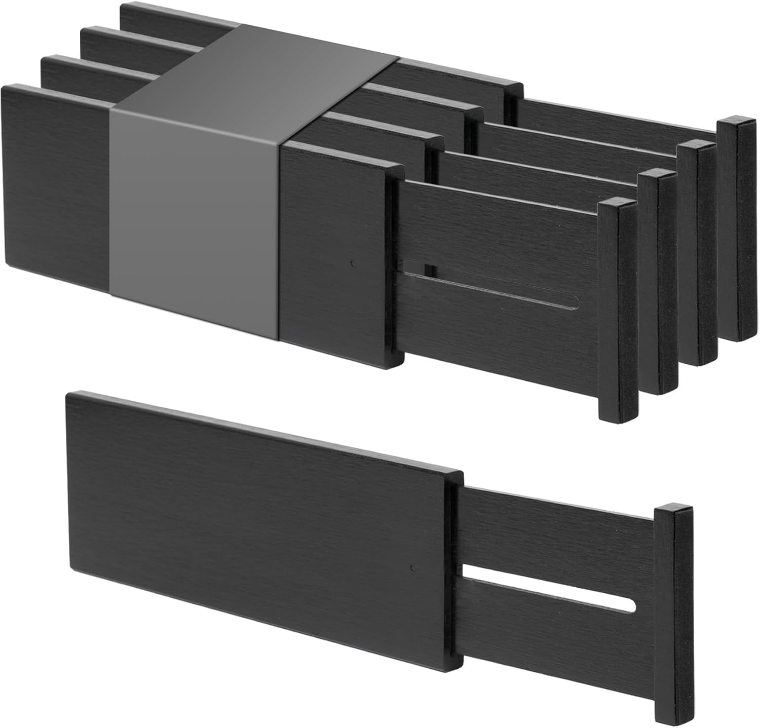 Utoplike Divisori per Cassetti in Bambù Regolabili 10,1cm - immagine 1