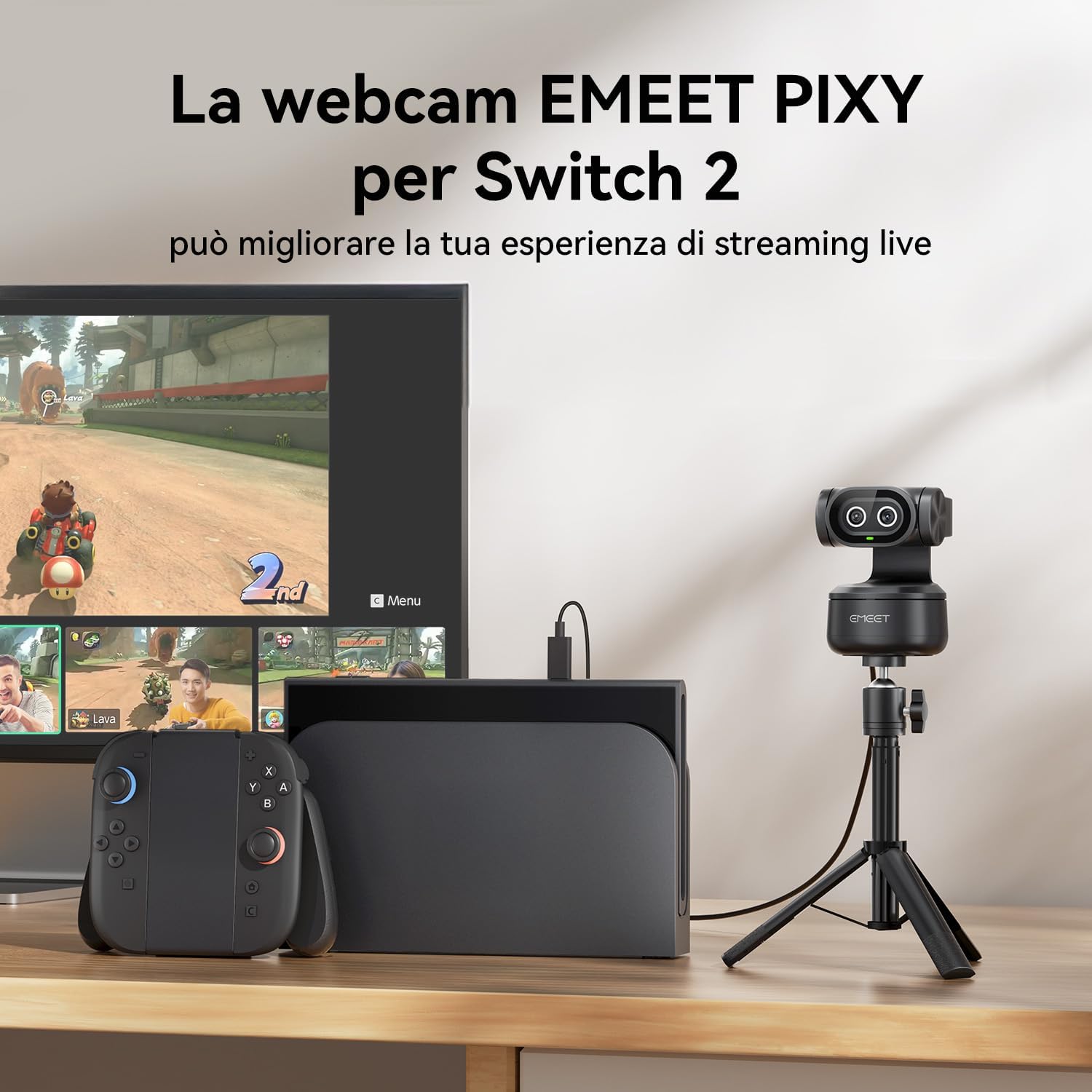 Emeet PIXY - Telecamera PTZ 4K Doppia AI Webcam - immagine 10