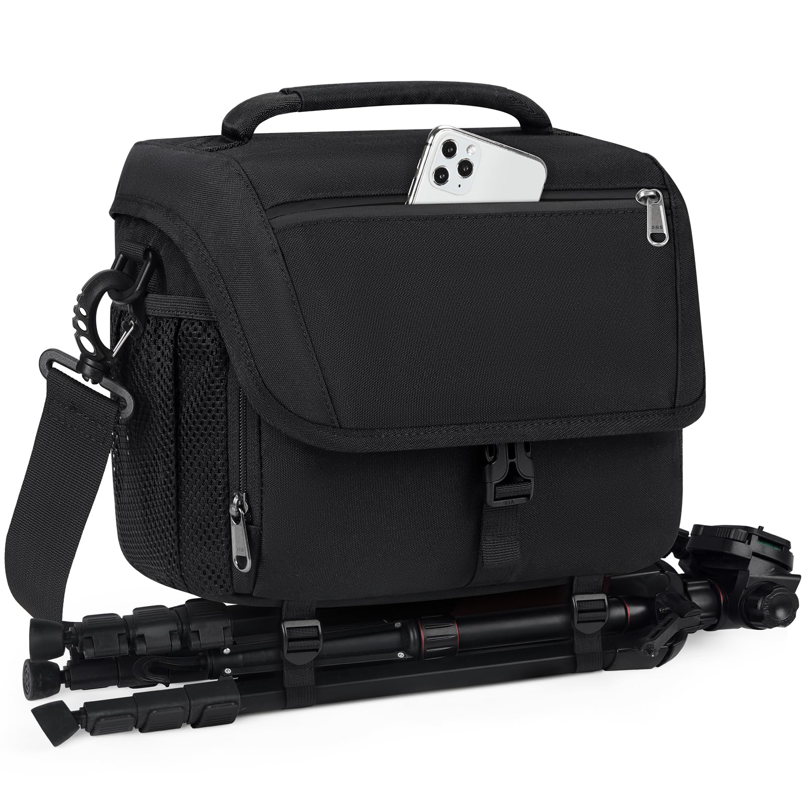 RAINSMORE Borsa Fotografica SLR DSLR Piccola, Nera