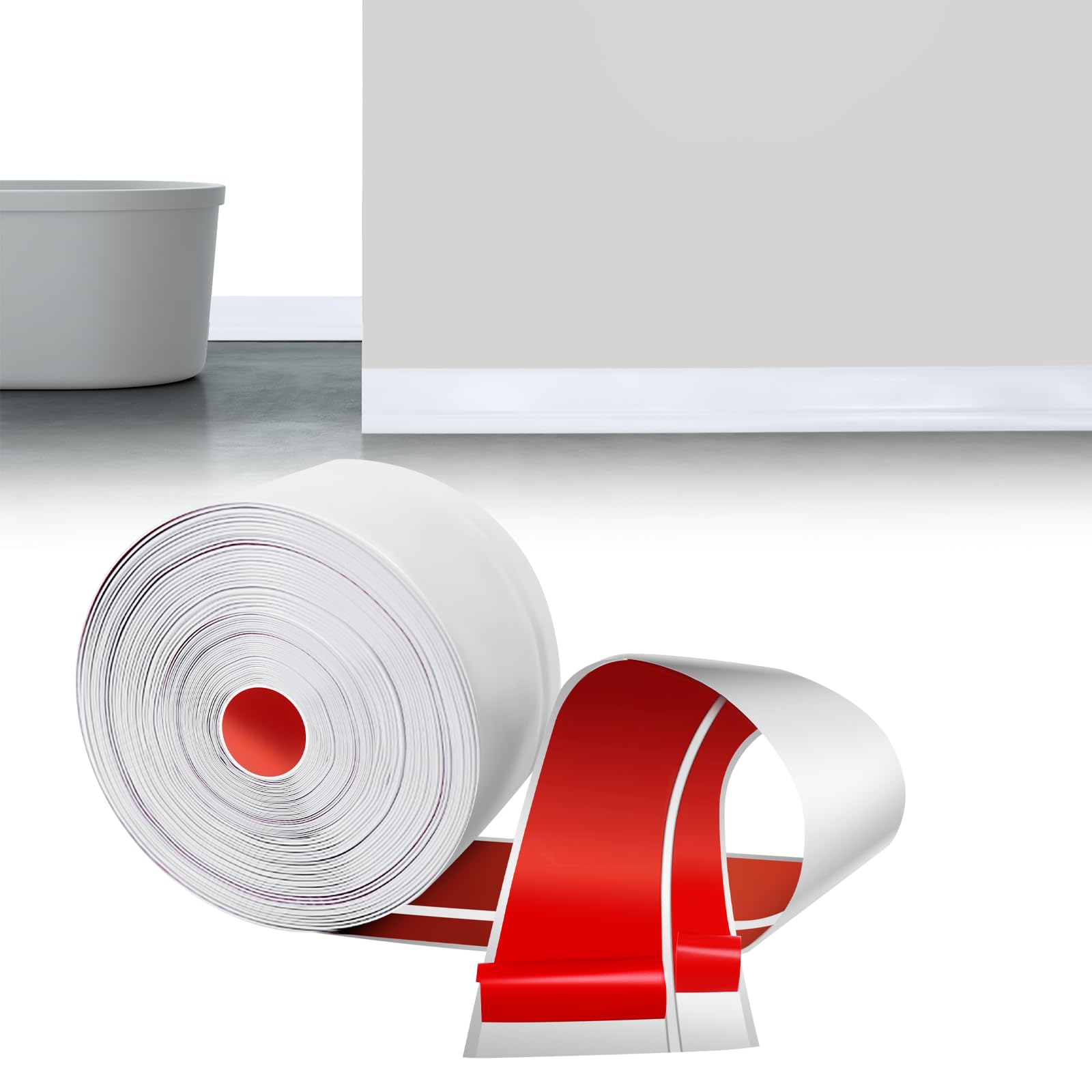 Battiscopa Morbido Autoadesivo Bianco 25m