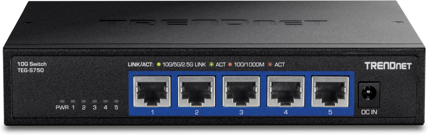Trendnet TEG-S750 - Switch 5 porte 10G, nero - immagine 9