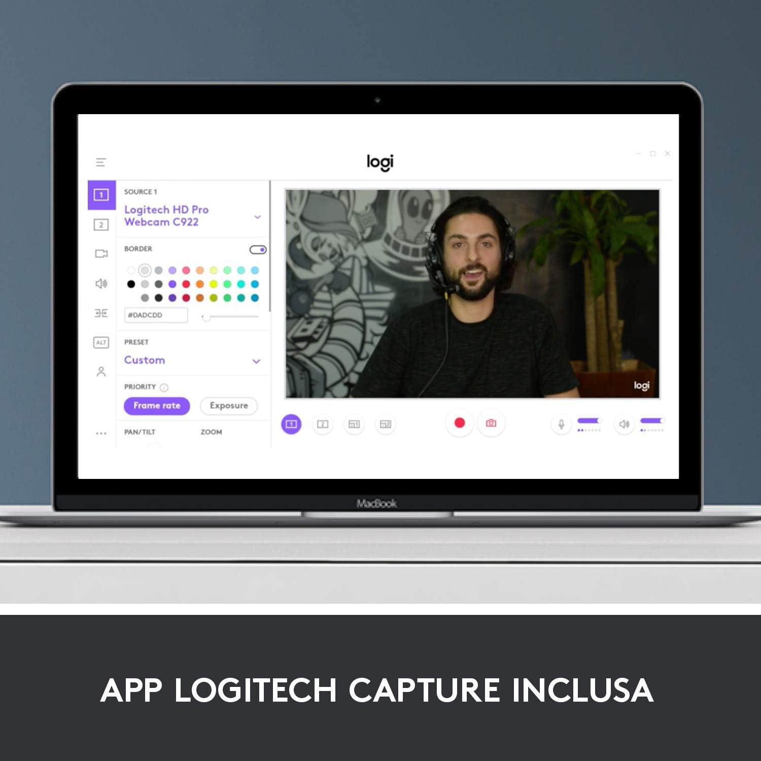 Logitech C920 HD Pro Webcam Full HD 1080p - Nero - immagine 9