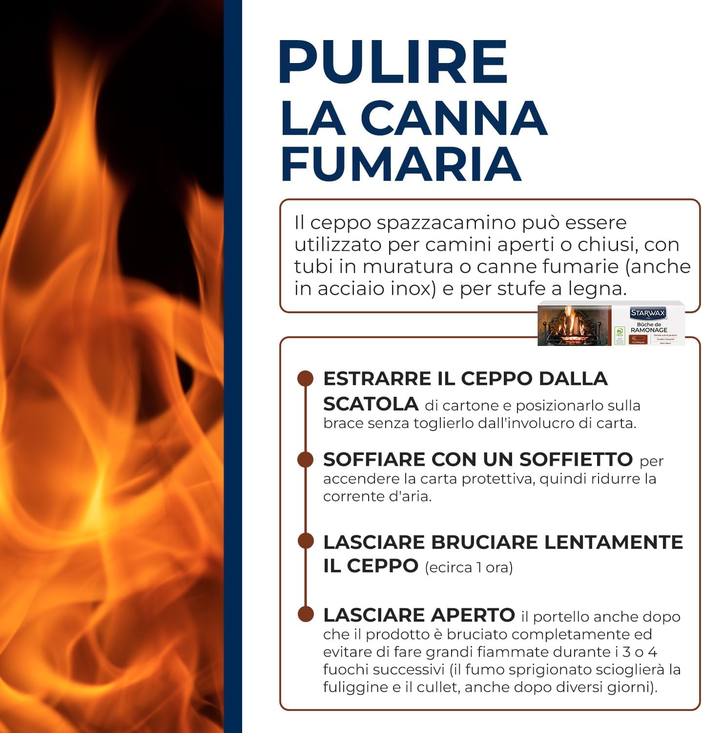 Starwax - Ceppo Spazzacamino per Stufe e Camini - immagine 4