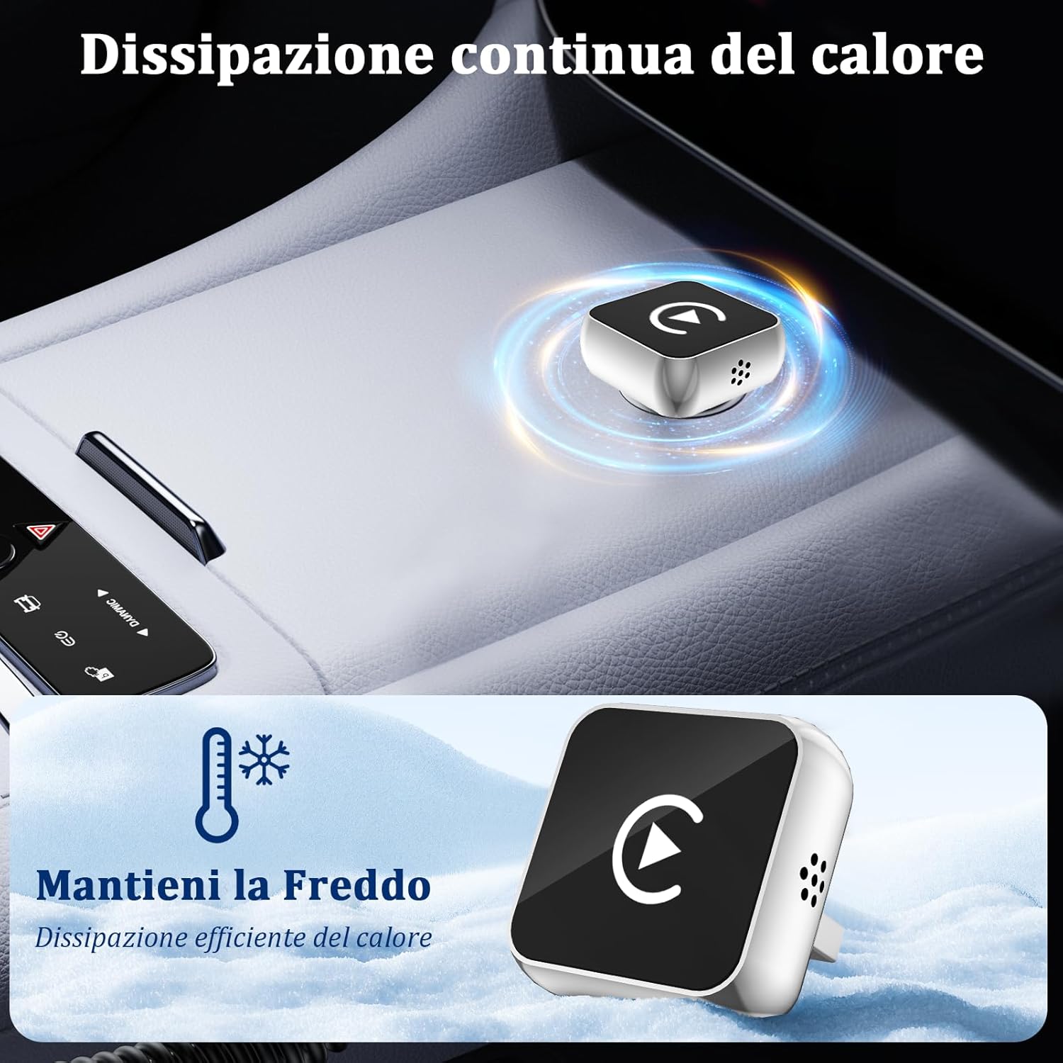 Adattatore Wireless Android Auto CarPlay 2-in-1 USB Type-C - immagine 4