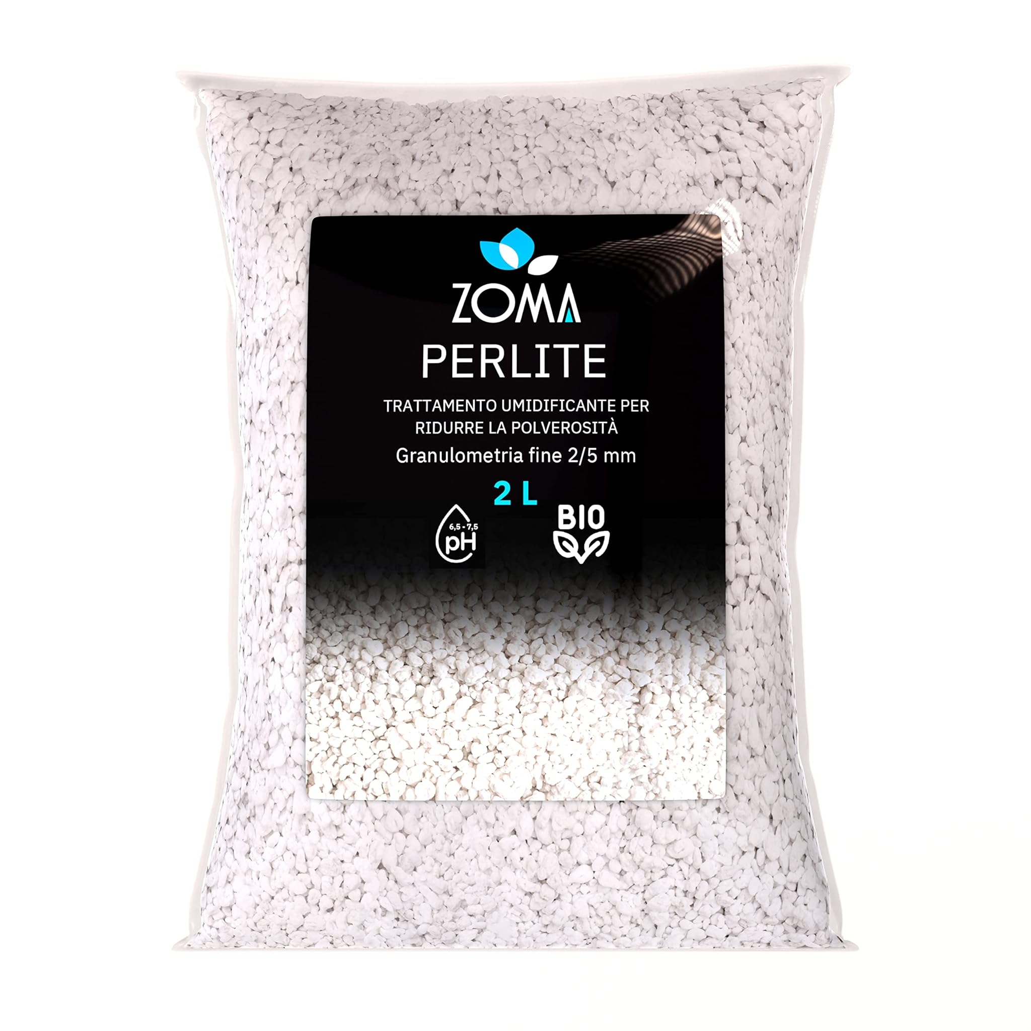 ZOMA - Perlite per Piante in Vaso Leggera e Porosa, 2L