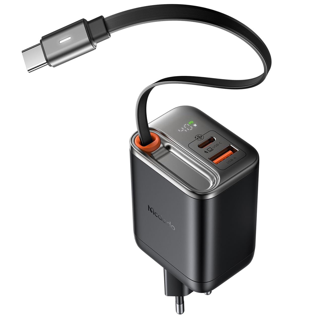 Mcdodo Caricatore USB C Rapido 40W GaN con Cavo Retrattile