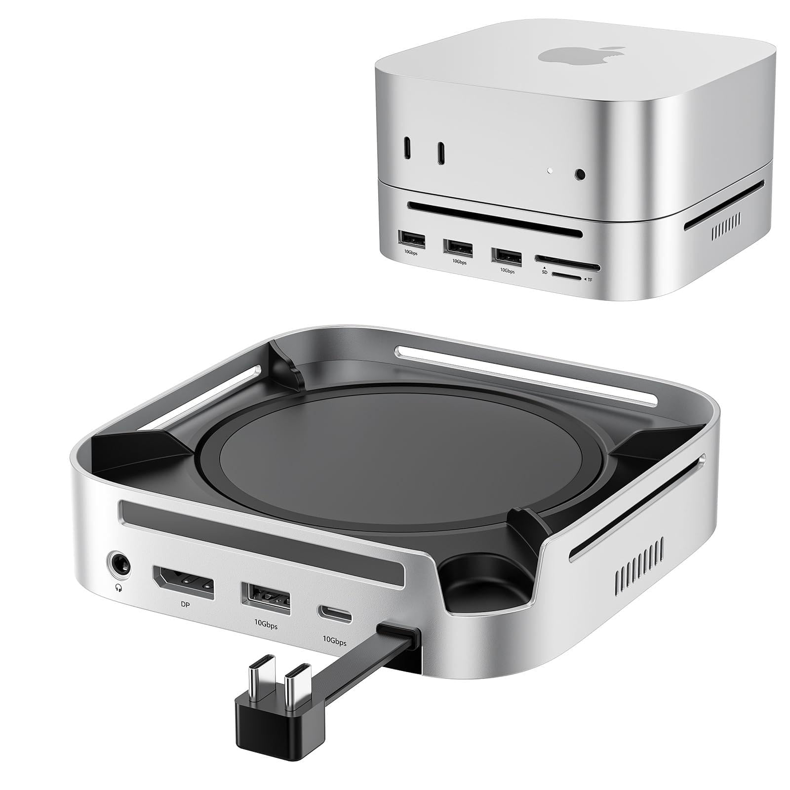 Mac mini M4 Dock & Stand 8K120Hz DP Hub 10 in 1