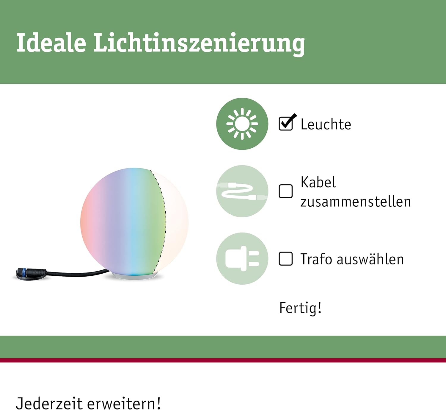 Paulmann 94269 Plug & Shine LED ZigBee Globe RGBW - immagine 2