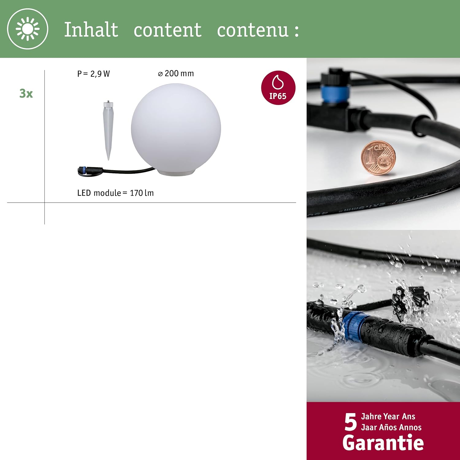 Paulmann 94269 Plug & Shine LED ZigBee Globe RGBW - immagine 4