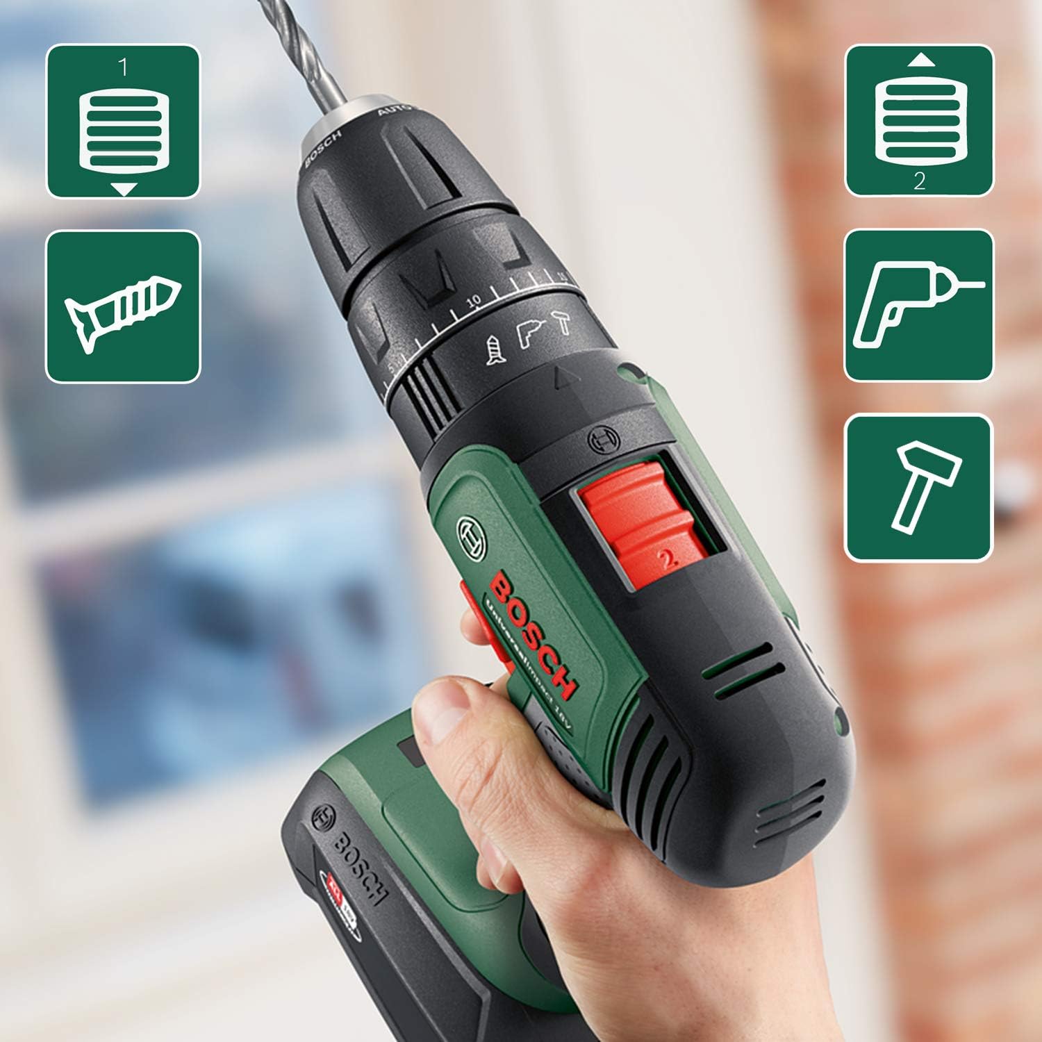 Bosch Home and Garden UniversalImpact 18 - Trapano Battente - immagine 3