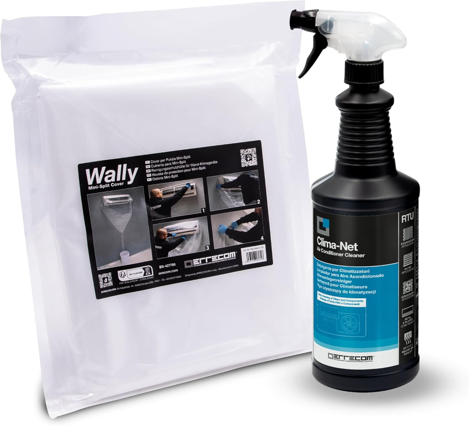 Errecom Bundle Clima-Net + Wally - Kit Pulizia Climatizzatori - immagine 1