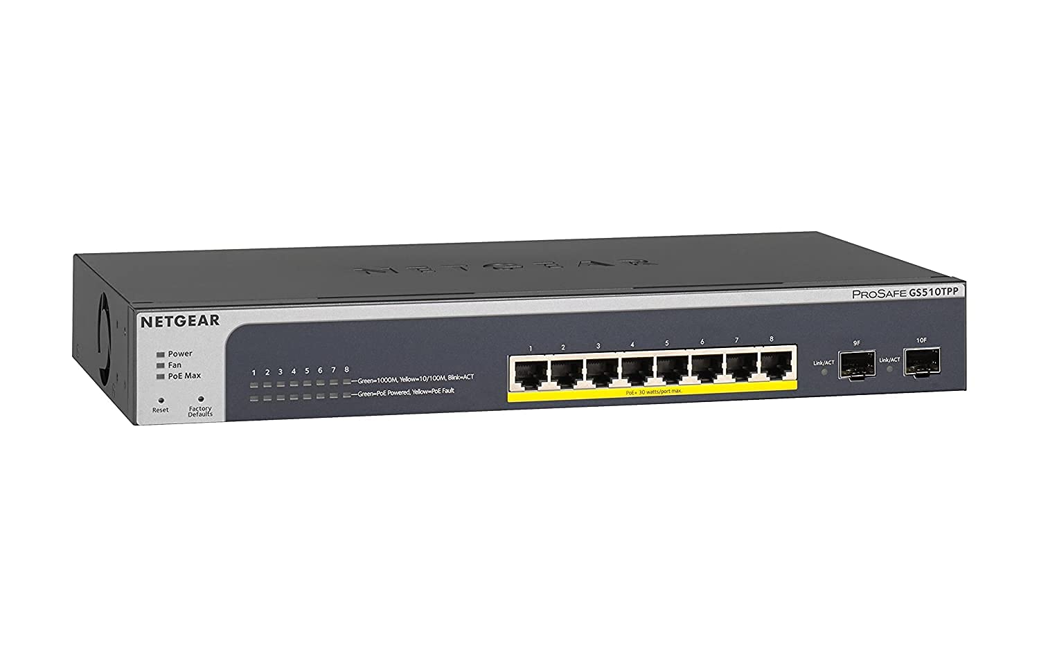 Netgear GS510TPP Switch PoE Smart Managed Pro 10 Porte