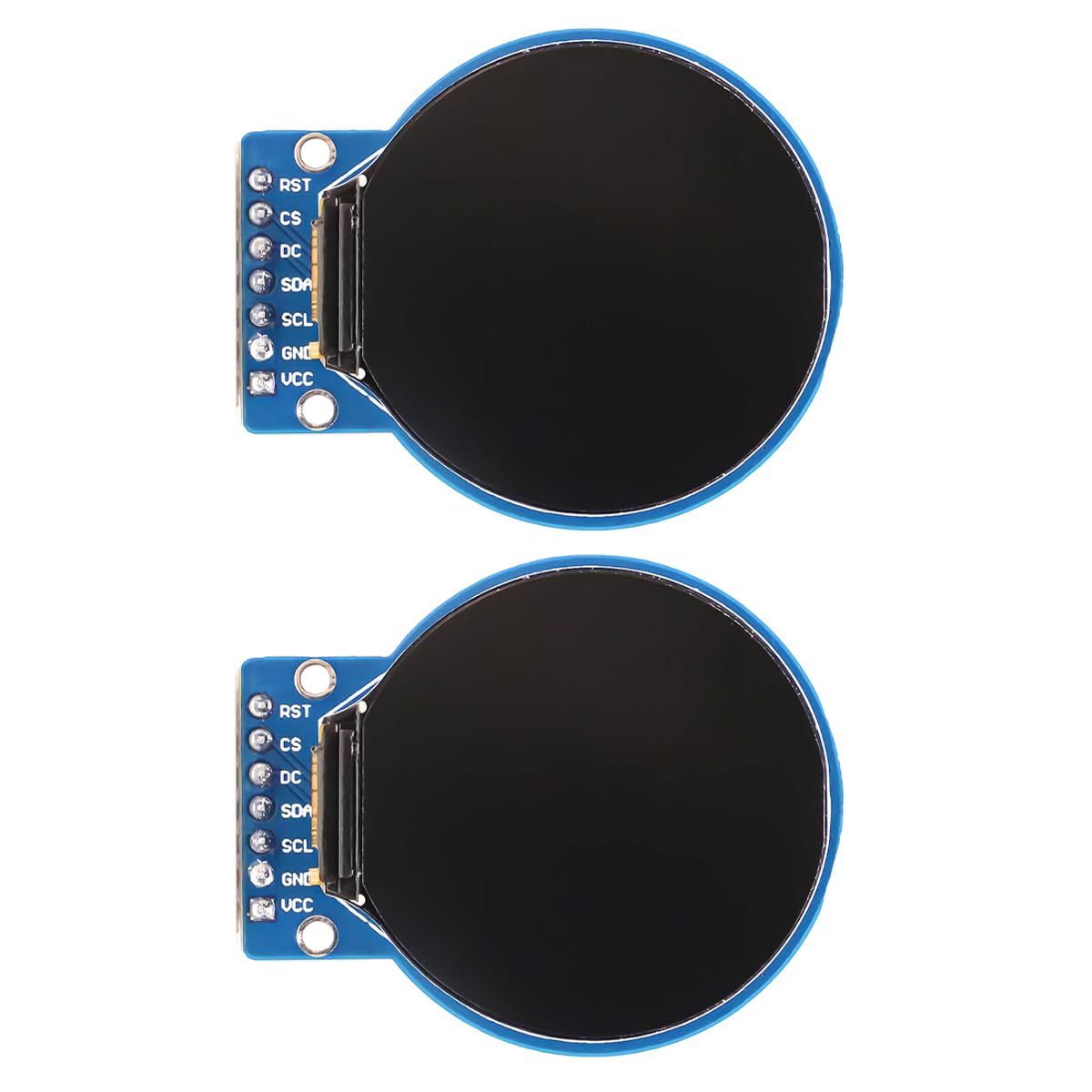 2 Pezzi 1,28 Pollici LCD TFT Display per Arduino RGB IPS Schermo a Colori SPI Schermo Rotondo Nudo -GC9A01