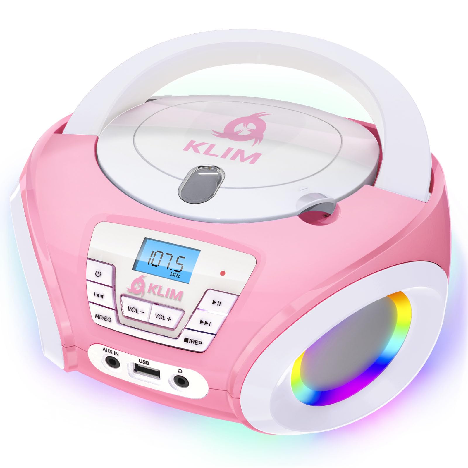 Klim Candy - Stereo per Bambini con Lettore CD, Rosa
