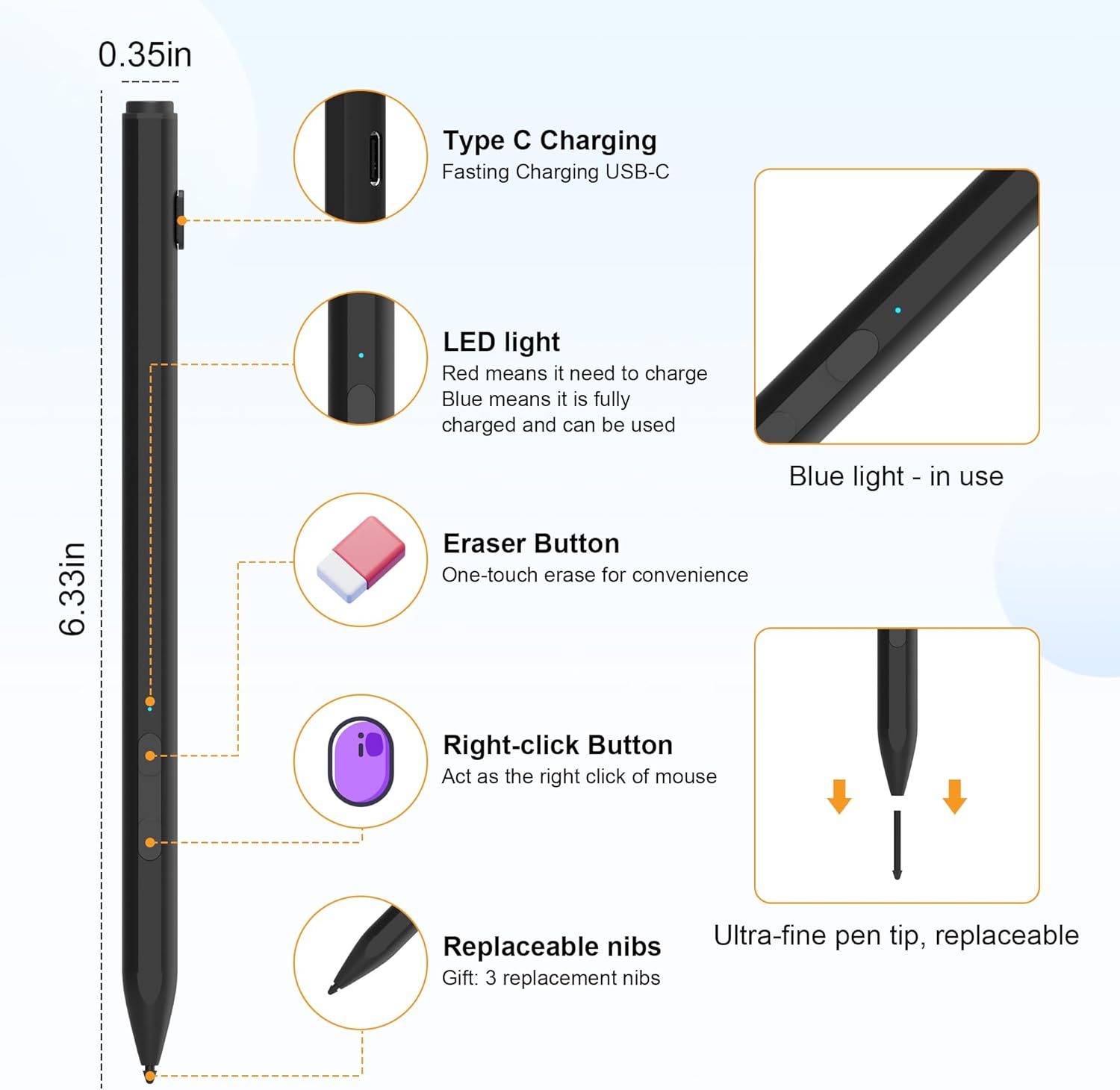 Penna per Surface con Ricarica Rapida USB-C - immagine 3
