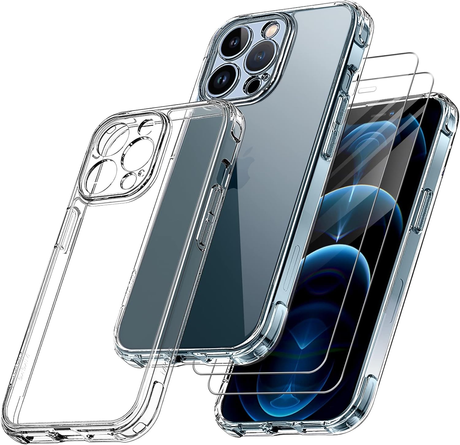 Qasyfanc Hybrid Cover per iPhone 12 PRO (2+1 pezzi) - immagine 1