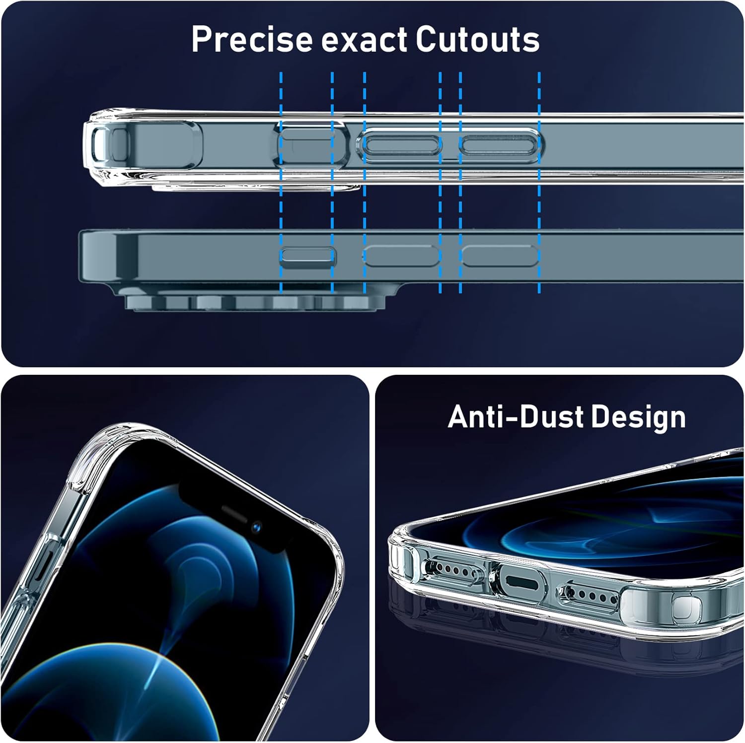 Qasyfanc Hybrid Cover per iPhone 12 PRO (2+1 pezzi) - immagine 5