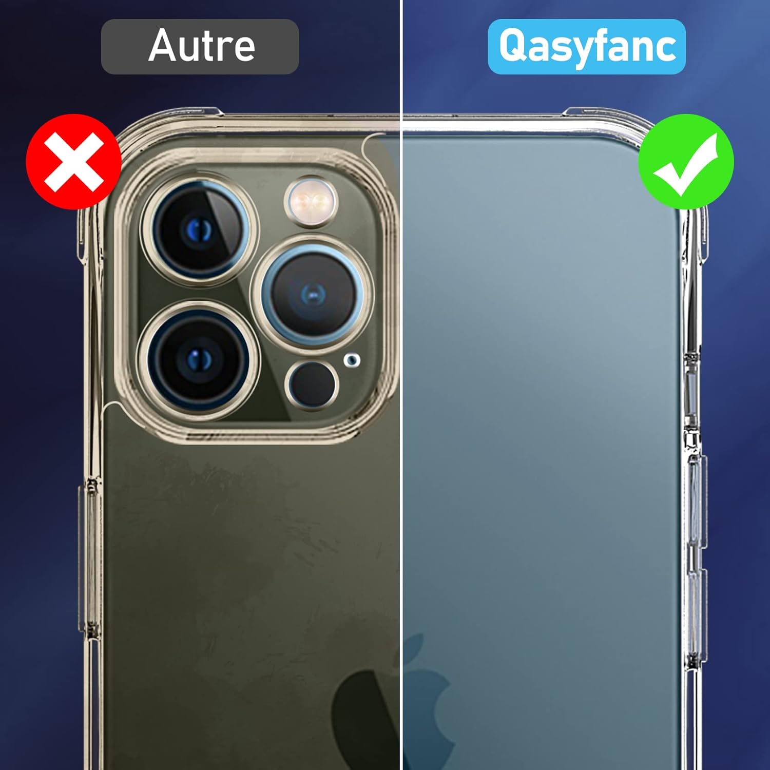 Qasyfanc Hybrid Cover per iPhone 12 PRO (2+1 pezzi) - immagine 7