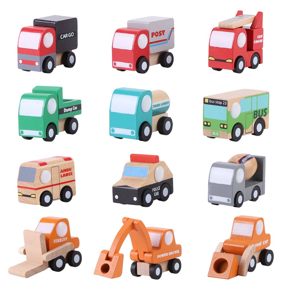 12 Pezzi/Set Giocattoli in Miniatura in Legno per Bambini