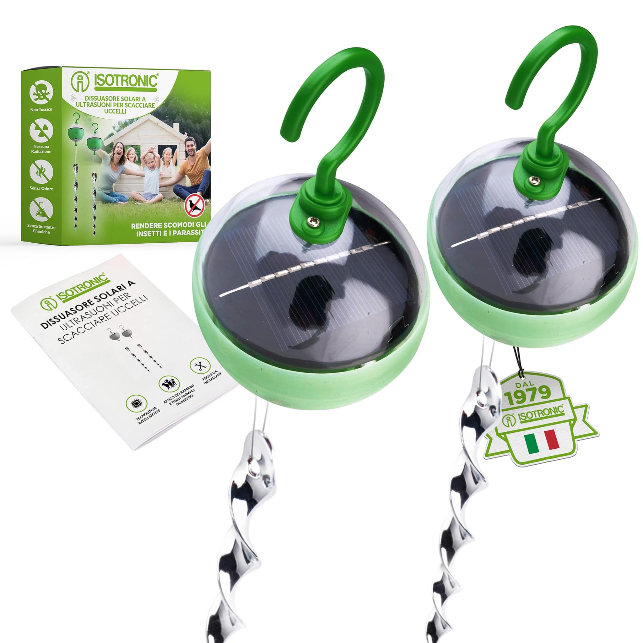 Isotronic Spaventapasseri Solare Ultrasuoni e Luce