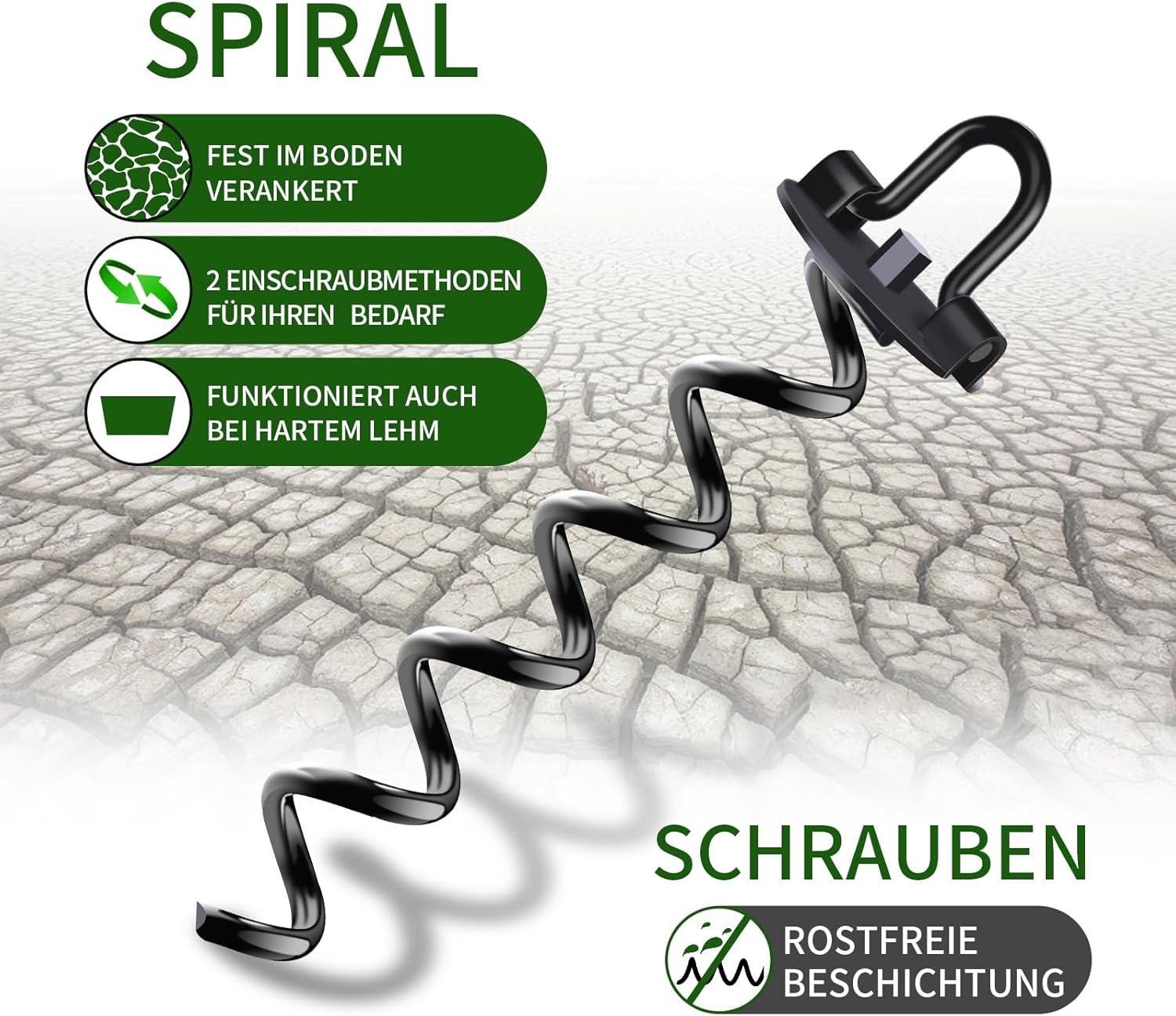 Ancoraggio a Terra per Trampolino con Trapano (8 Pezzi) - immagine 5