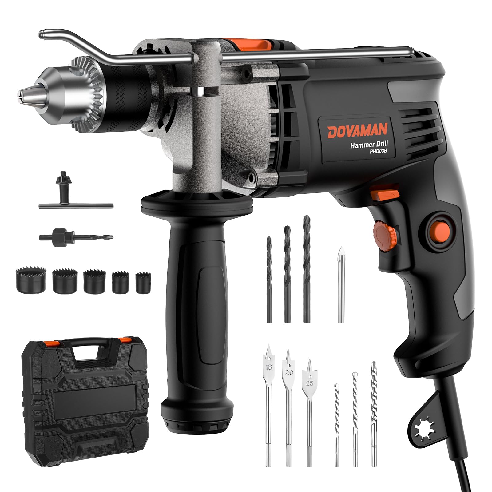 Dovaman Trapano a Percussione con Cavo 850W PHD03B