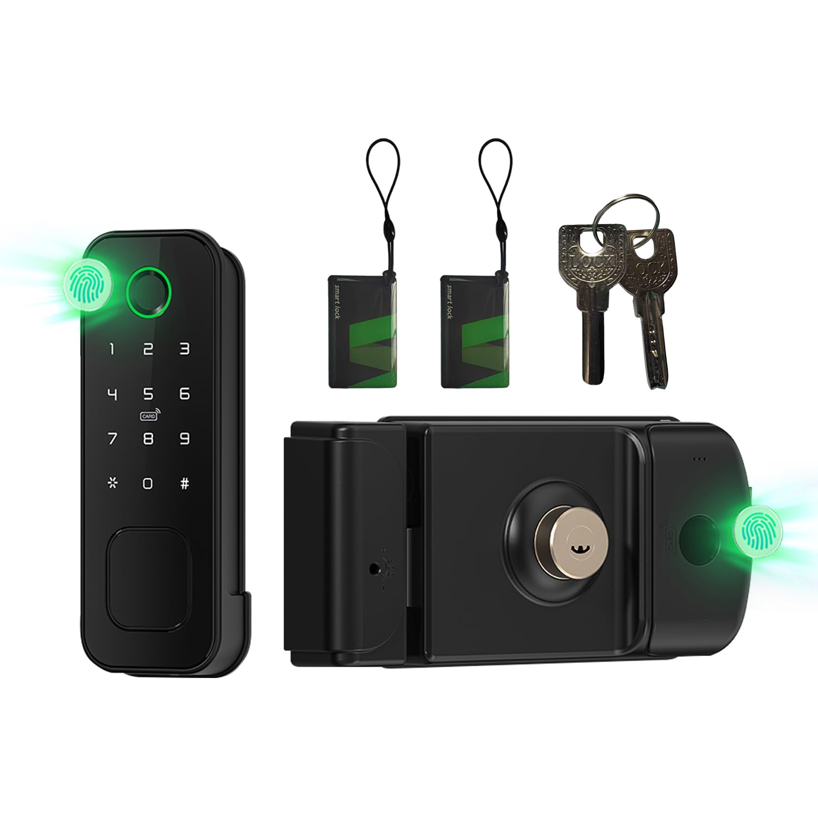 Serratura Smart Esterno IP66 con WiFi, Nero