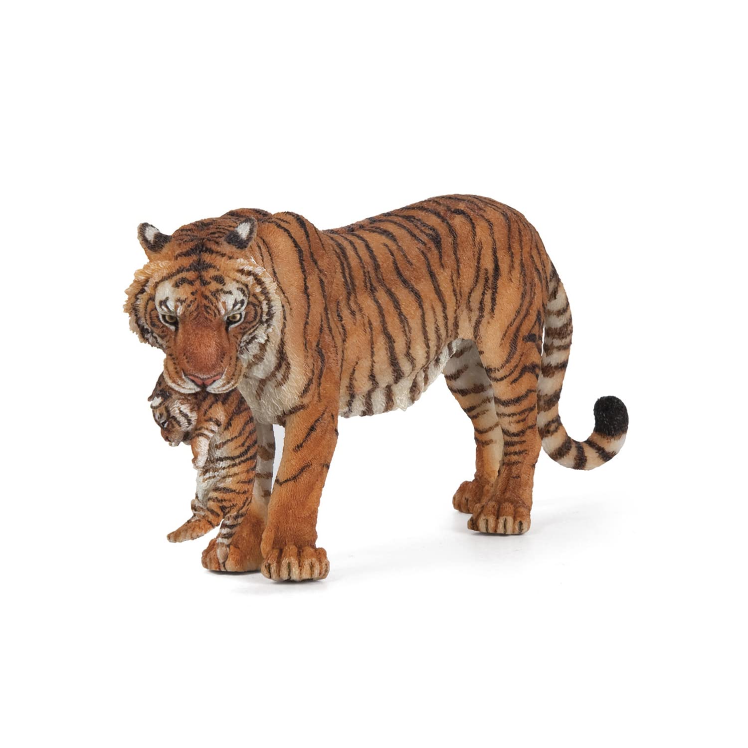 Papo - Statuetta Tigre Femmina con Cucciolo Realistica - 3 Anni + - Collezione La Vita Selvaggia - Gioco Educativo Famiglia Animale - Idea Regalo Giocattolo Bambina Bambino