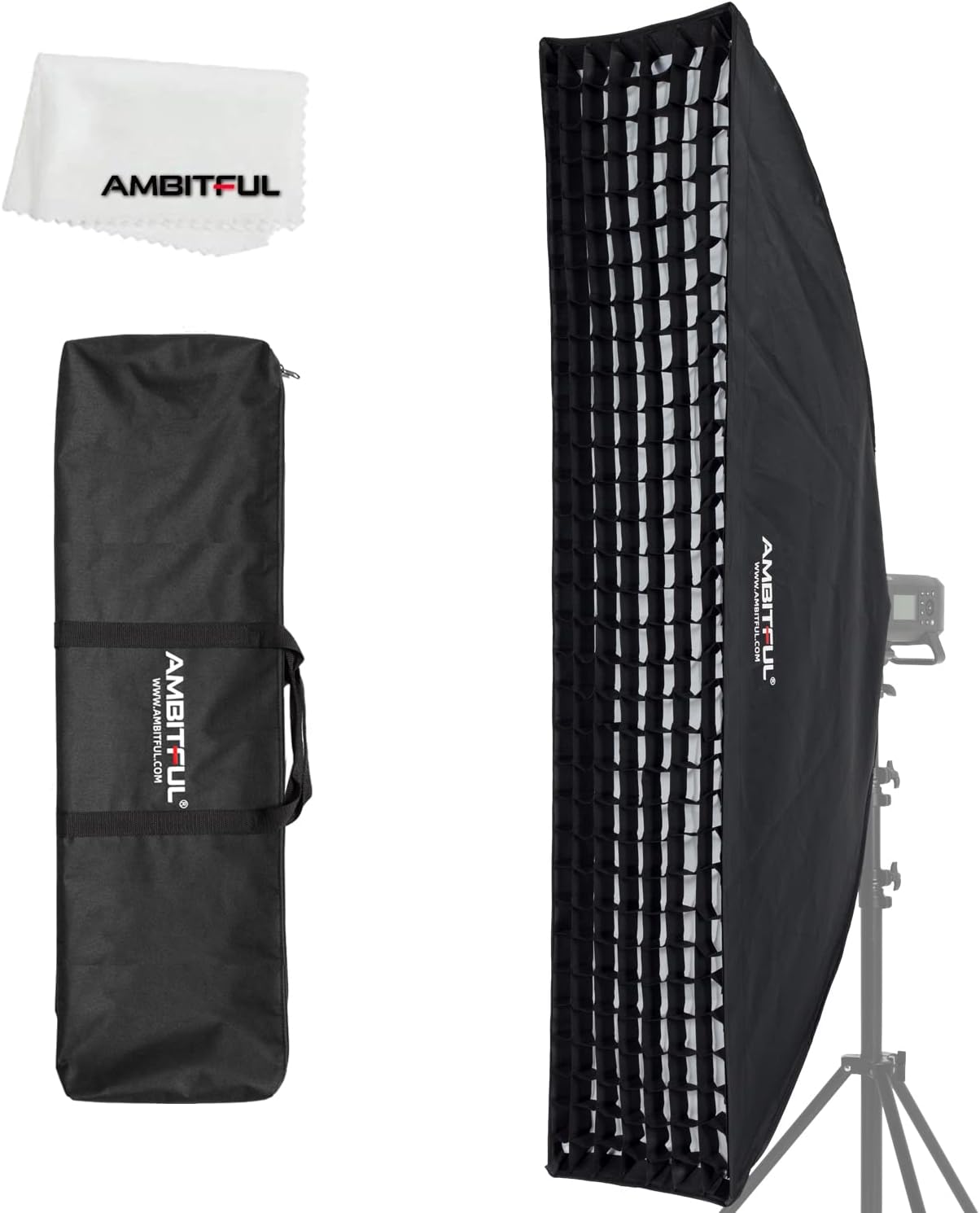 Ambitful FW35x160 Strip Softbox Bowens con Griglia - immagine 1
