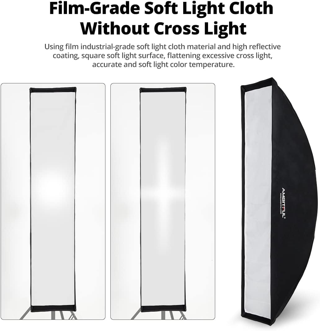 Ambitful FW35x160 Strip Softbox Bowens con Griglia - immagine 5