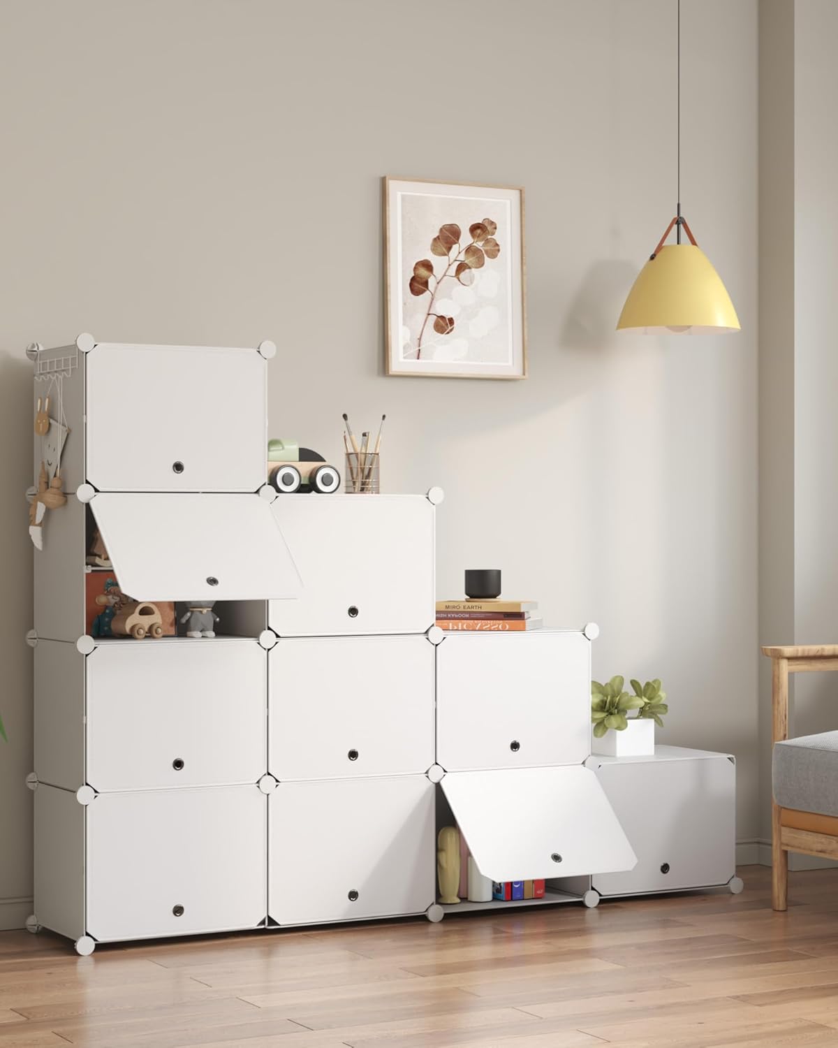 Mondeer Scarpiera in Plastica a 10 Livelli, Bianca - immagine 5