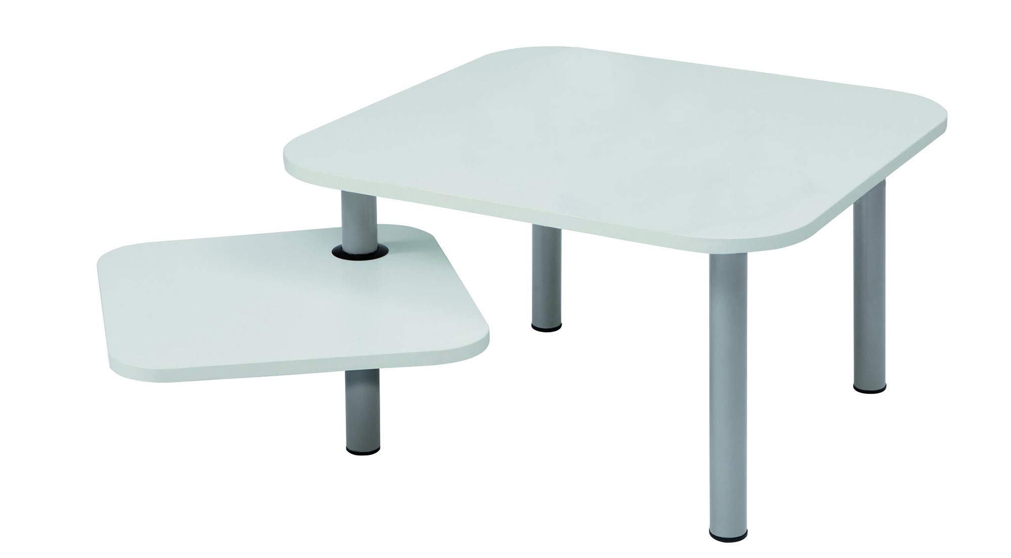 Alba Moderno caffè Tavolo, Bianco, 60 x 60 cm