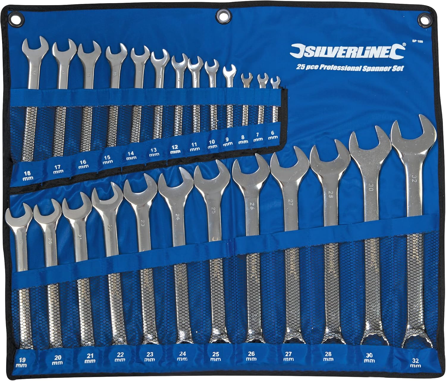 Silverline SP100 Set di Chiavi Combinate, 25 Pezzi, 6-32mm