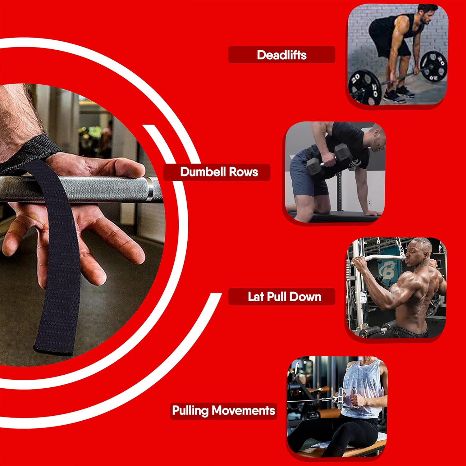 Cinghie Sollevamento Pesi Imbottite in Neoprene - immagine 4