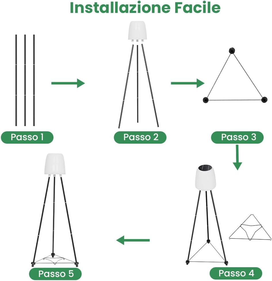 Ousfot Lampada Solare da Terra Esterno con Supporto Fiori - immagine 7