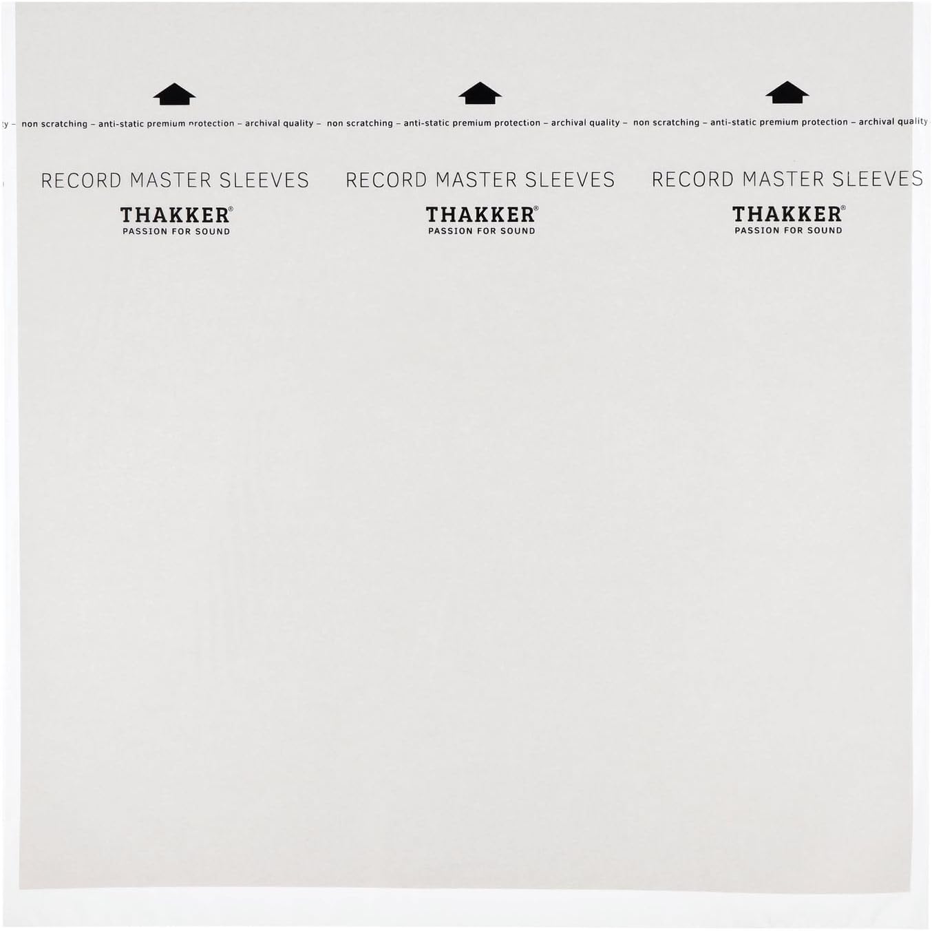 THAKKER Record Master Sleeves - 12' - 100 Custodie Interne - immagine 3