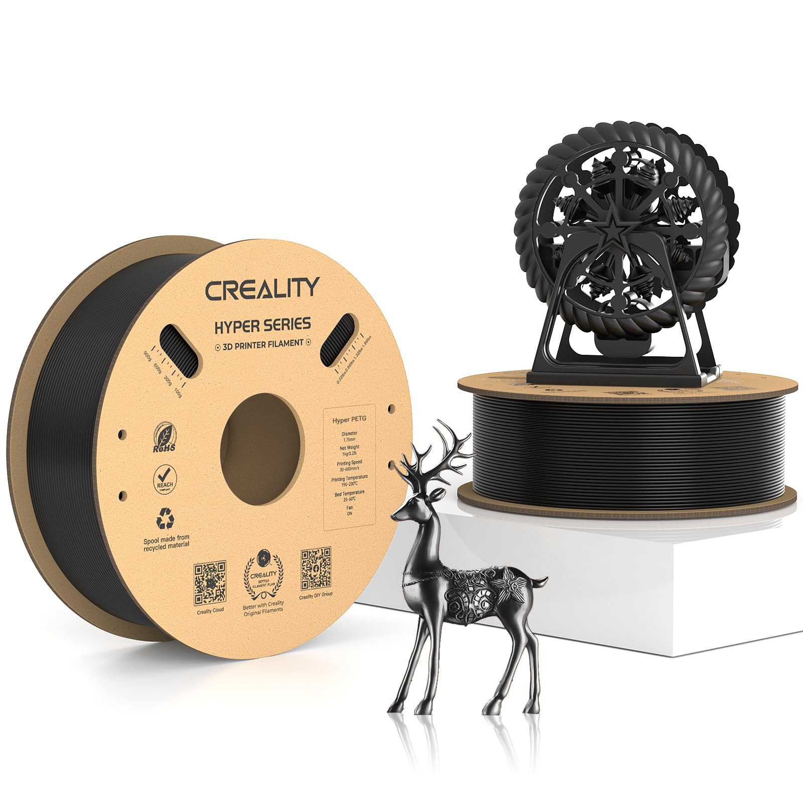 Creality Hyper PETG - Filamento Nero 1.75mm 2kg