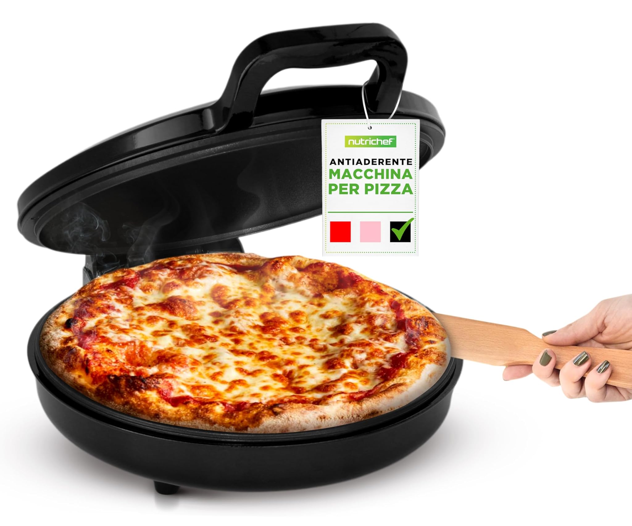Nutrichef Forno Pizza 1500 Watt, Nero