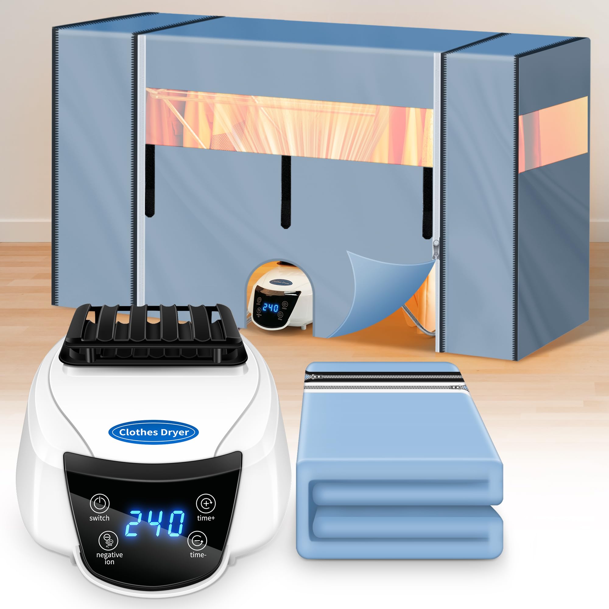 KPCB Stendino Elettrico Asciugabiancheria con Copertura